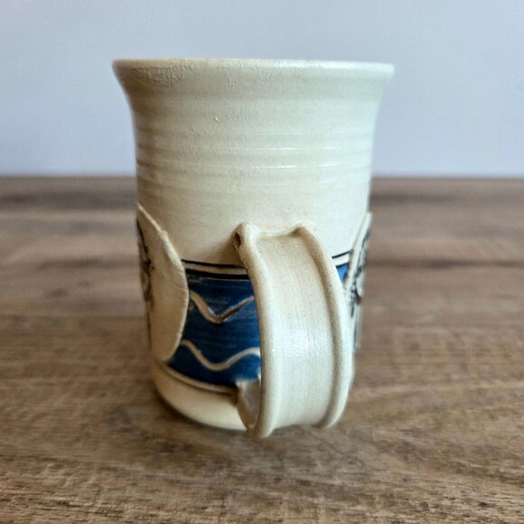 Vintage Handmade Old Sun Pottery Mug Siksika Nation Canada - Picture 5 of 8